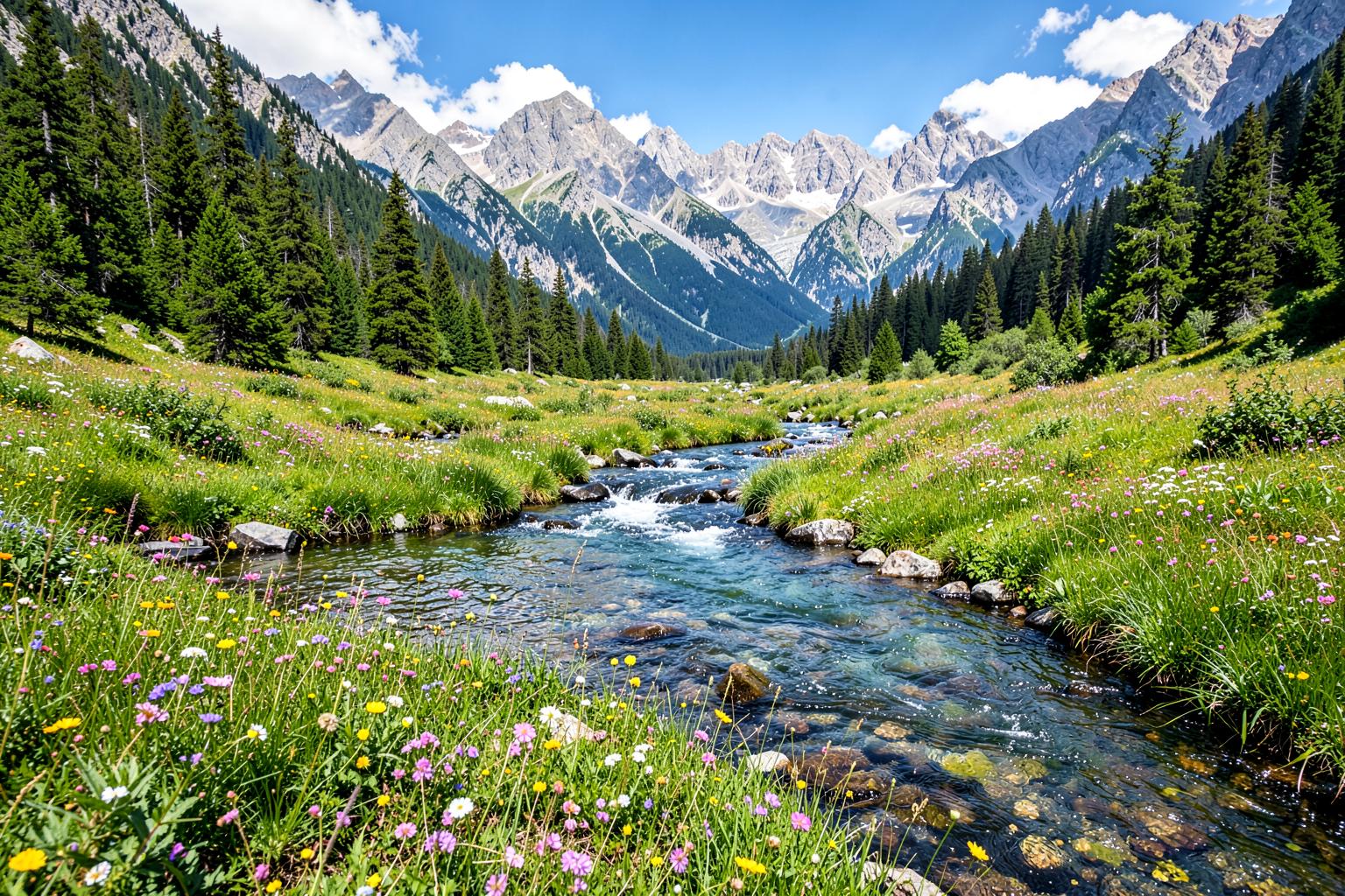 Creek at Lake Marie near Horizon Refuge